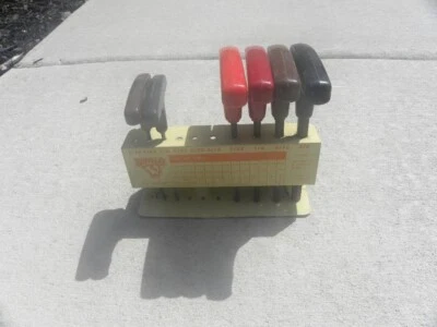 Buffalo 3/32"-3/8" Holder with 6 T-Handle Wrenches Vintage - Image 1 of 4