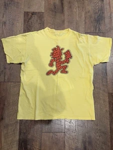 Vintage 90's Insane Clown Posse yellow Hatchetman Medium Tee-shirt - Picture 1 of 2