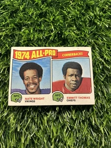 1975 Topps All Pro Emmitt Thomas, Nate Wright #220 Minnesota Vikings Chiefs F43 - Picture 1 of 2