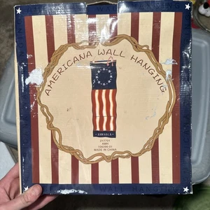 Amerikanischer Wandbehang 100% Holz Flagge Neu 217701 USA 🇺🇸 - Bild 1 von 2