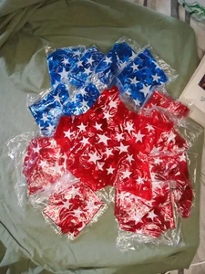Vintage Small Inflatable Star Pool Floats Red And White Blue An White - Picture 1 of 4