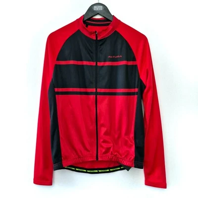 Jersey Ciclismo Altura M Rojo y Negro Manga Larga Airstream Nuevo con Etiquetas Cremallera Completa Foto 1 de 4