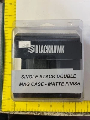 Blackhawk Single Stack Double Mag Case 410510PBK Matte 9/.40/.45/10/.357 - Image 1 of 4