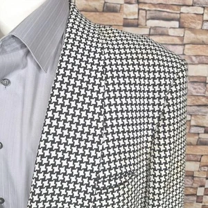 Cezar Del Prado Sport Coat Mens 46L Multicolor Check Shawl Double Breasted - Picture 1 of 6