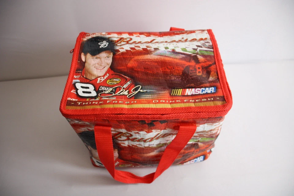 Dale Earnhardt Jr. 2005 Budweiser Cooler 24 latas isoladas bolsa lateral macia NASCAR - Imagem 1 de 4
