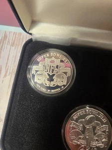 NY GIANTS SUPER BOWL CHAMPIONS SET OF 4 Sliver Plated COINS #'d 237 Of 1000 - Picture 1 of 6