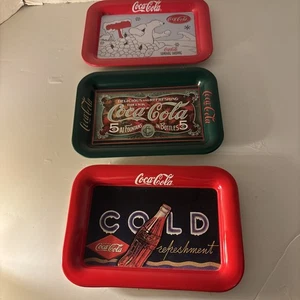 Coca Cola Tip Trays Rectangle Lot If 3 - Picture 1 of 8