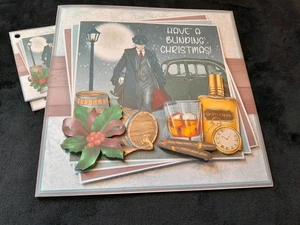 New Handmade Peaky Blinders Themed Christmas Card 8" X  8" - Picture 1 of 5