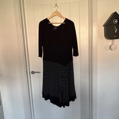 COCO BIANCO Navy Asymetric Knee Length Dress UK Size XL - Image 1 of 4