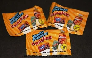 TOPPS 2011 WACKY PACKAGES SCHOOL ERASERS 3 PACK LOT BIN - Picture 1 of 1