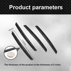 4X Car Door Edge Scratch Anti-collision Protector Guard Strip Cover Bumper Black - Foto 1 di 12