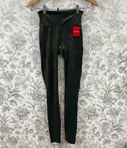 SPANX grüne Samtleggings dunkles Palmengrün Größe XS Stretch neu mit Etikett - Bild 1 von 10