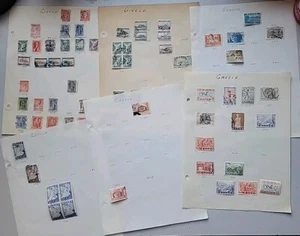Greece Stamp Lot. 1854-1936. Singles, Pairs, Blocks, Ovrstmps. Used & Unused. 66 - Picture 1 of 19