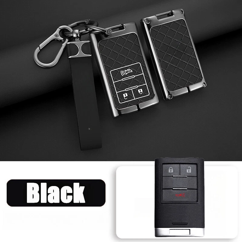 For Cadillac Escalade ATS ESV STS EXT CTS Zinc Alloy Leather Car Key Case Cover - Изображение 1 из 4