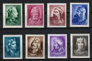 Slovakia MNH 1944 Mi 134-141 Sc 95-102 Slovakian Monarchs and Kings ** - Picture 1 of 2