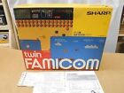 SHARP Twin Famicom AN-500B Black Console Boxed Belt Replaced Maintained Tested