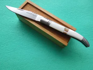 Premium Laguiole L'ECLAIR "PERLMUTT/ABALONE" 440 Surgical Steel 90/00er FRANCE - Bild 1 von 10