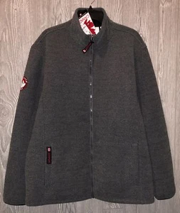 CANADA WEATHER GEAR Heather Grey Black Full Zip Lined Knit Jacket Mens L XL 2XL - Picture 1 of 4