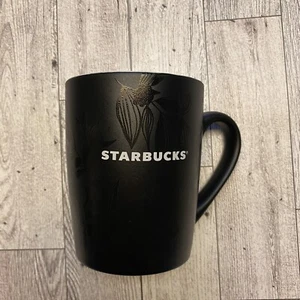 Starbucks 2020 Black Floral Flower Coffee Mug Cup 10 oz - Picture 1 of 6