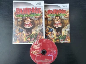 Rampage Total Destruction (Nintendo Wii, 2006) COMPLETO disco/custodia/manuale - Foto 1 di 1