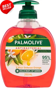 Antibacterial Liquid Hand Wash Soap, 250Ml, Orange 2 Hour Defence Pump, No Parab - Picture 1 of 15