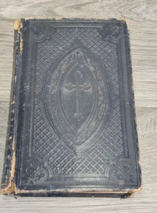 Antique Tresor Du Chretien By Rev. J R Magnan, Very Rare, 1885, Small Deluxe Ed - Picture 1 of 19
