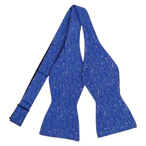 COCKTAIL EXPRESSIONS Mens Bow Tie SELF TIE Silk Blue Textured Adjustable Bowtie - Picture 1 of 4