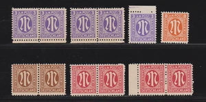 AM-Post 1.Ausgabe: 7 markante Abarten postfrisch einwandfrei lt. Aufstellung - Picture 1 of 1