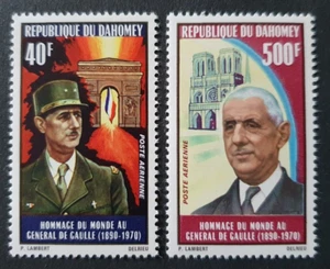 1970 REP DU DAHOMEY FRANCE SET CHARLES DE GAULLE VF MNH - Picture 1 of 1