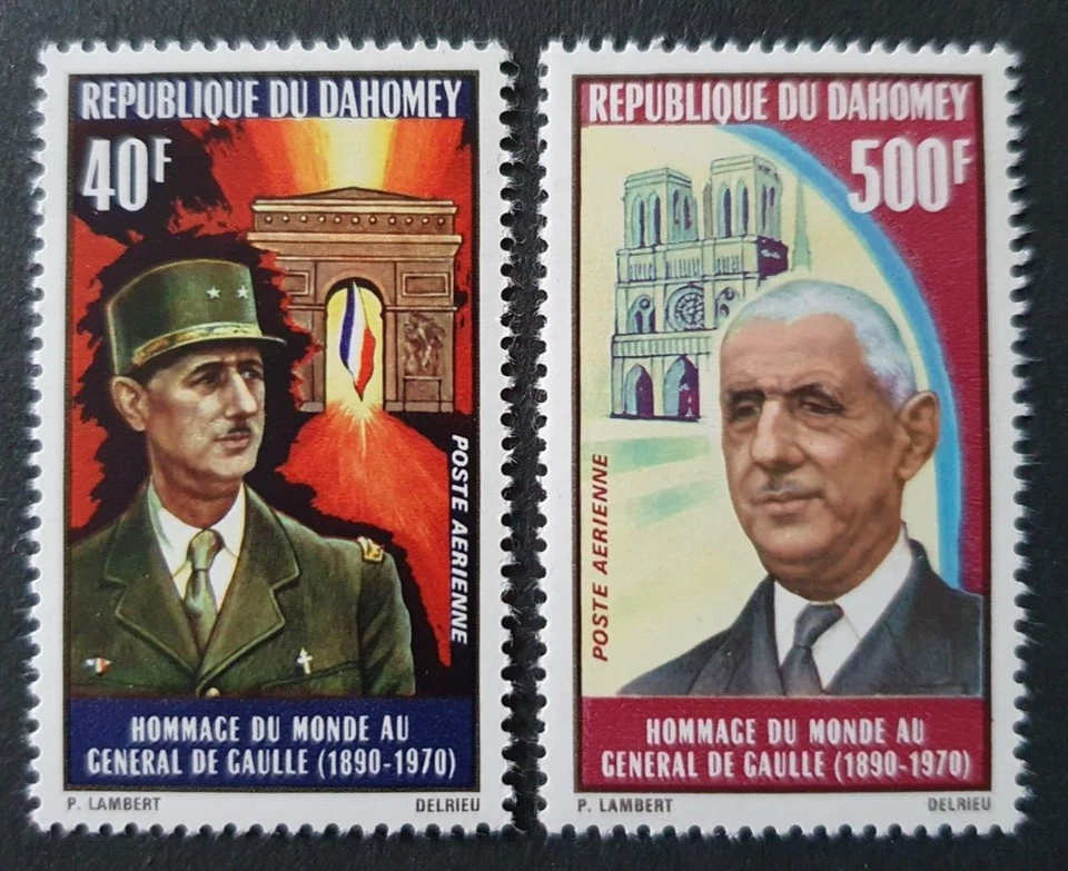 1970 REP DU DAHOMEY FRANCE SET CHARLES DE GAULLE VF MNH - Image 1 of 1