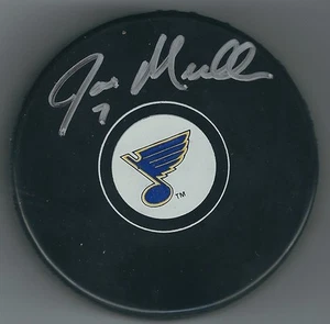 Autographed JOEY MULLEN HOF St Louis Blues Hockey Puck - w / COA - Picture 1 of 1