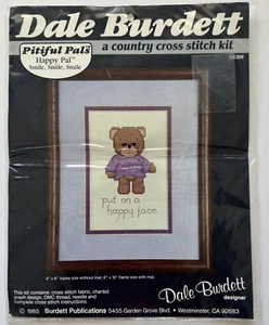 Dale Burdett Kreuzstich-Set NEU Put on a Happy Face Bär CK#309 Vintage 1980er - Bild 1 von 5