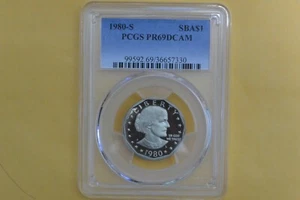 1980-S DÓLAR SUSAN B. ANTHONY PCGS PR69 DCAM - Imagen 1 de 4