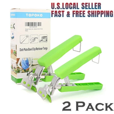TOPOKO 2Pcs Gripper Clip Moving Hot Plate Bowls Food Out for Instant Pot Microwave Oven