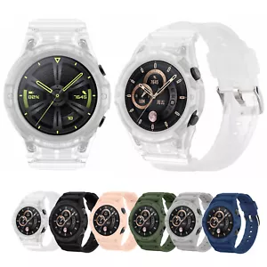 Funda con correa de reloj de silicona para reloj Huawei GT2 GT3 46 mm cubierta parachoques correas de reloj - Imagen 1 de 18