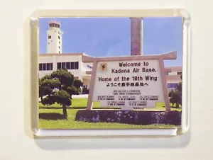 REFRIGERATOR MAGNET JAPAN KADENA AIR BASE OKINAWA #1 MILITARY - 3.5”x 3” - Picture 1 of 2