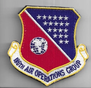 USAF PATCH 186 AIR OPS GROUP ON VELKRO US AIR FORCE SQUADRON PATCH - Picture 1 of 1