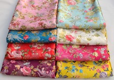 PHOENIX FLOWER CHINTZ 72CM WIDE CHINA RETRO SILK DAMASK JACQUARD BROCADE FABRIC