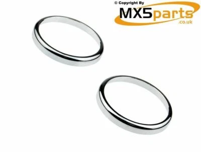 MX5 Chrom Seitenflügel Repetierring Abdeckungen Mazda MX-5 Eunos Mk1 Mk2 Mk3 1989>2015 - Bild 1 von 4