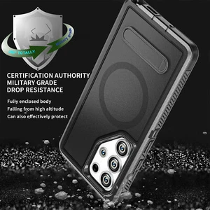 FR Samsung S25 Ultra S25 Plus stoßfeste Hülle mit magnetischem unsichtbarem Ständer Cover - Bild 1 von 28