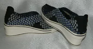 Combo de pantalones de mezclilla Bernie Mev para mujer talla 37 punta cerrada informales zapatos de cuña usados en excelente estado - Imagen 1 de 12