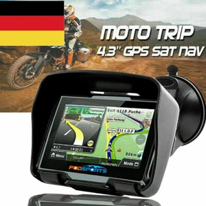 4,3" Zoll Motorrad Navigationsgerät Navi GPS Radtour LKW Auto Reise Wasserdicht - Bild 1 von 12