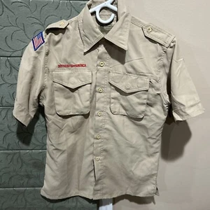 Vented Microfiber Poly Boy Scout BSA UNIFORM SHIRT Youth Large New Style I86 - Picture 1 of 7
