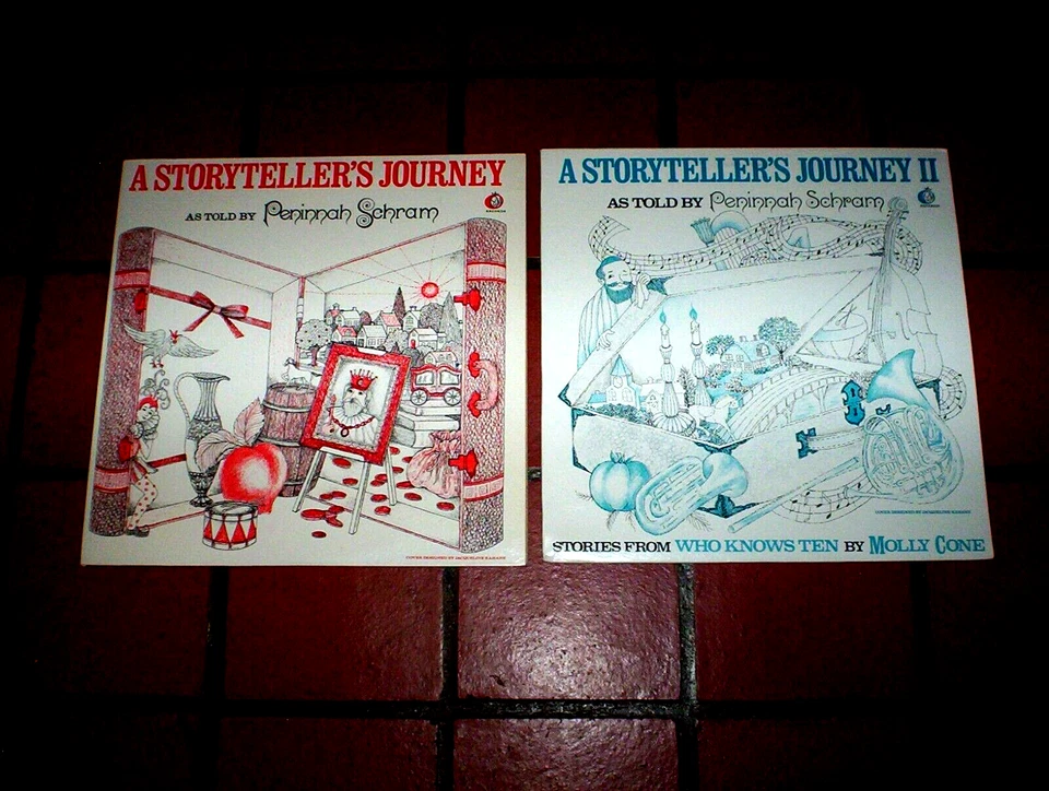 PENINNAH SCHRAM ( 2 ) JUDAICA vinyl LP lot: A STORYTELLER'S JOURNEY pt I & II NM Foto 1 de 1