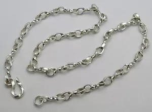 REIF-DESIGN - KNOTENKETTE HANDARBEIT ANTIK STYLE - 999 FEINSILBER - Bild 1 von 8
