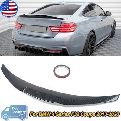For BMW 4 Series F32 2013-2020 Carbon Look Rear Trunk Spoiler Lip Wing M4 Style Foto 1 de 4