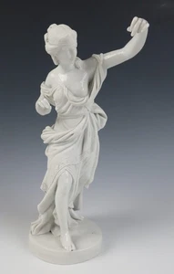 Antigua figura de diosa Sevres bisque parcialmente esmaltada figura de porcelana francesa - Imagen 1 de 13