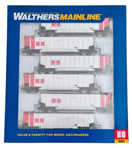 910-55902 Walthers HO 1/87 Kansas City Power & Light 50' Bethgon Coal  6-Car Set - Picture 1 of 2