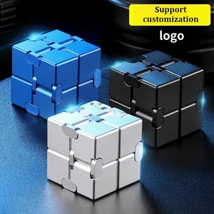 Infinite Rubik's Cube Decompression Aluminum Square Pocket Finger Decompression - Picture 1 of 23