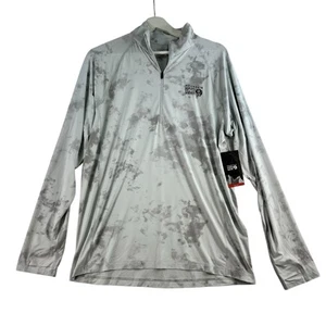 Mountain Hardwear M Medium Shirt Crater Lake Long Sleeve Half-Zip 1/2 Top UPF 50 - Picture 1 of 14